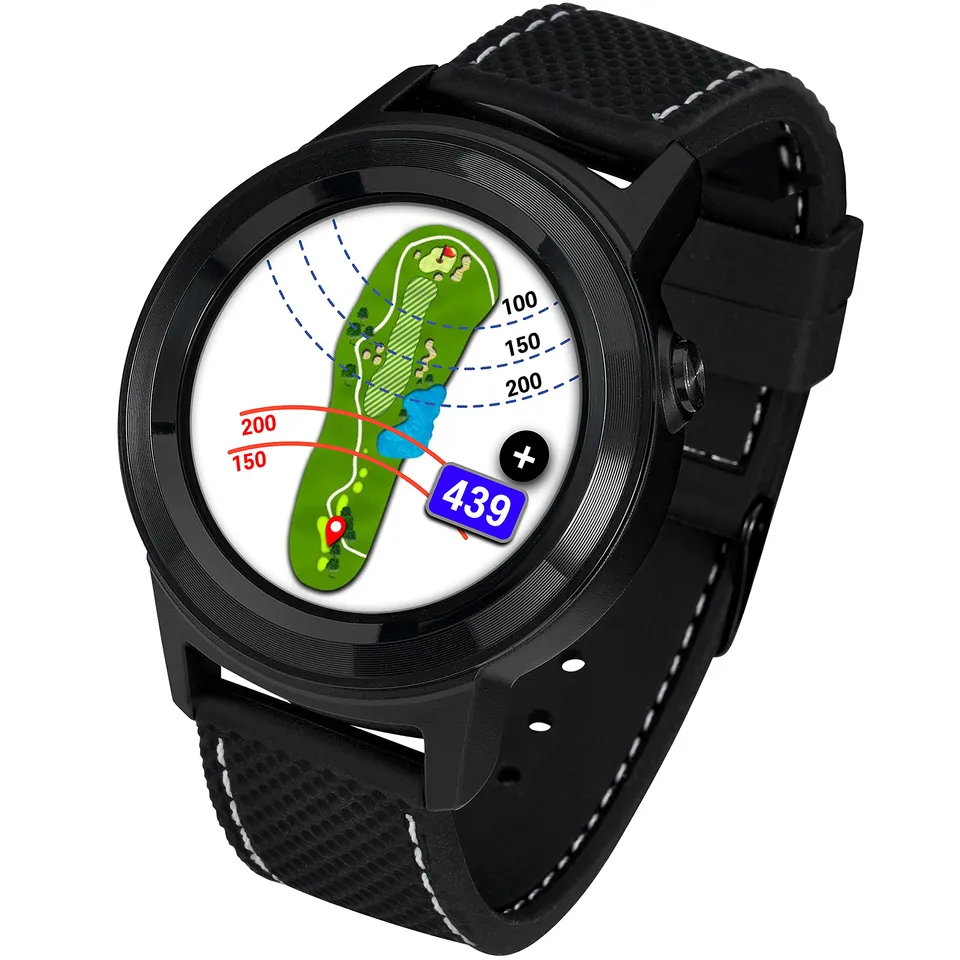 golfbuddy-aim-w11-gps-golfuhr-mit-1-3-zoll-farb-touchscreen-inkl-2-armb-nder image 1