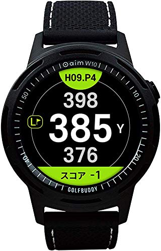 golfbuddy-aim-w10-gps-golfuhr-mit-touchscreen-schwarz-mit-rot-wei-blau-armband image 6