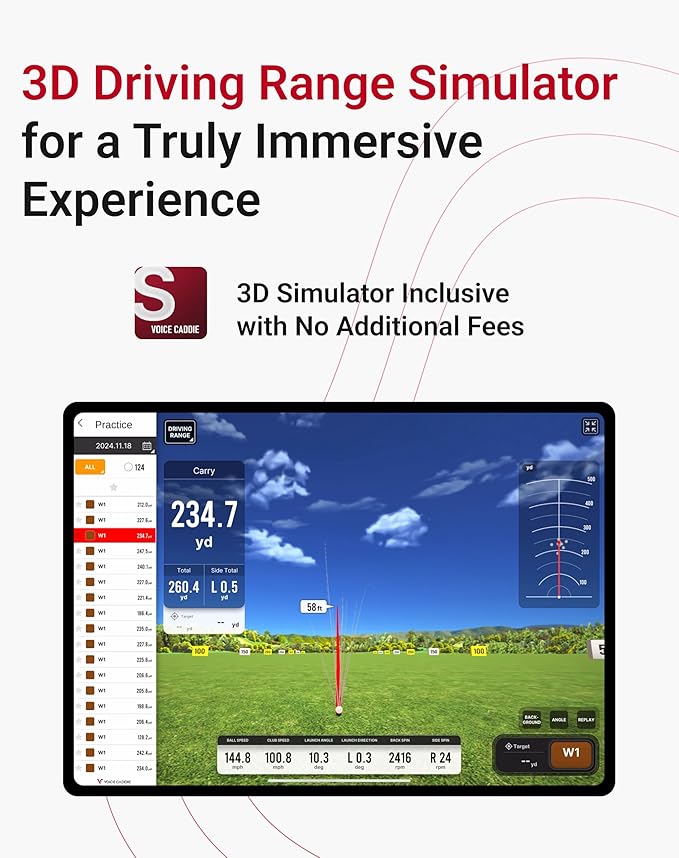 voice-caddie-swing-caddie-sc4-pro-golf-launch-monitor-driving-range-simulator-mi image 5