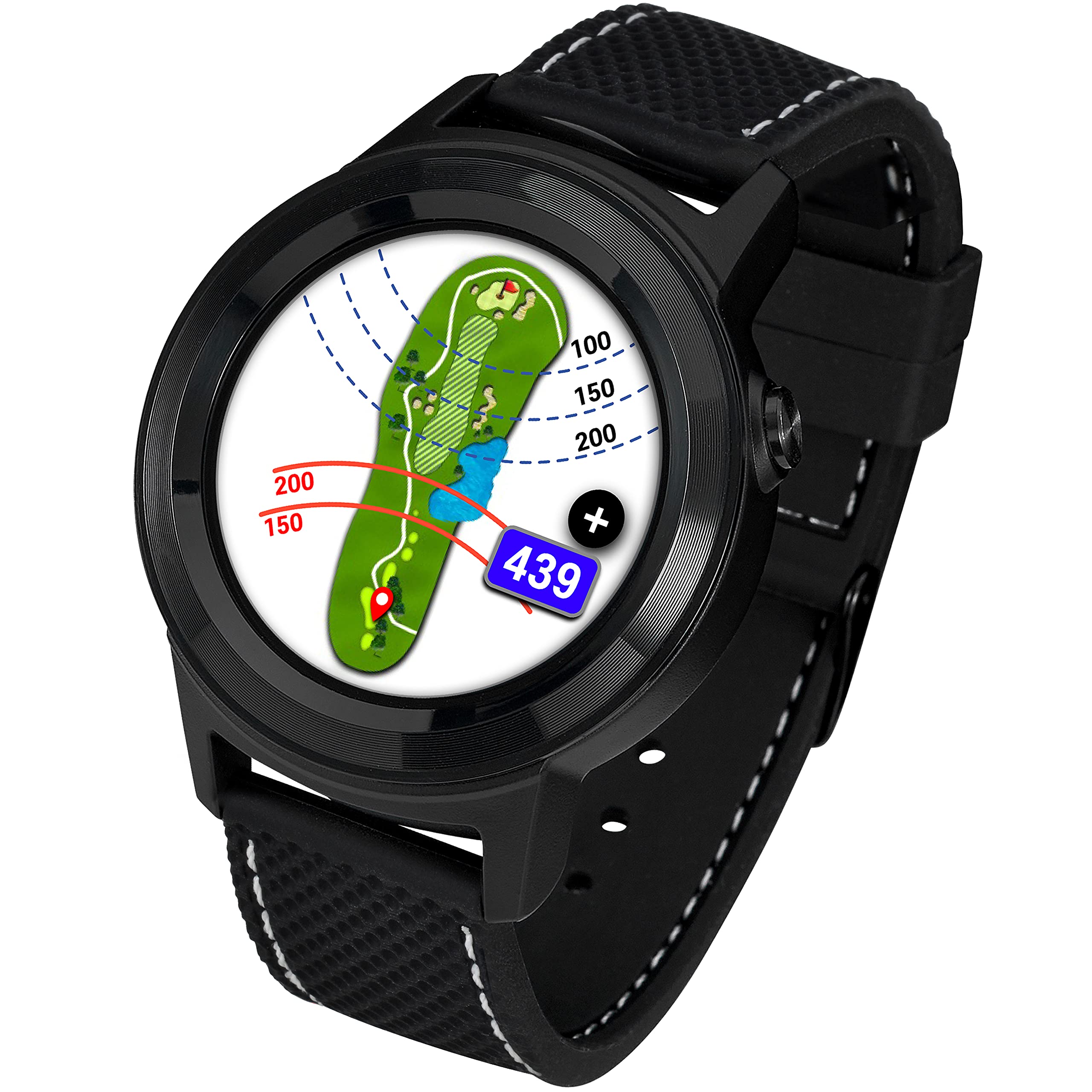 golfbuddy-aim-w11-gps-golfuhr-mit-1-3-zoll-farb-touchscreen-inkl-2-armb-nder image 1
