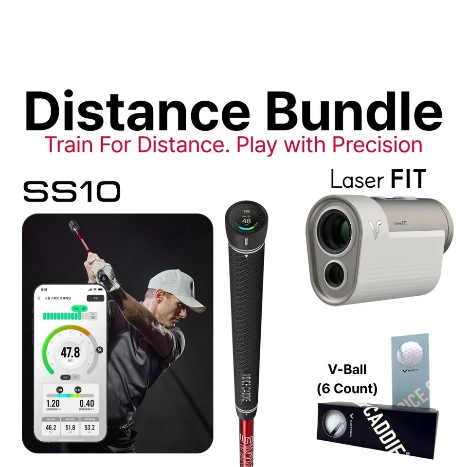 voice-caddie-distance-bundle-ss10-laser-fit-v-balls-golf-gps-set image 1