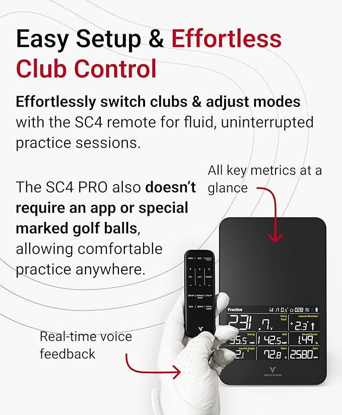 voice-caddie-swing-caddie-sc4-pro-golf-launch-monitor-driving-range-simulator-mi image 7