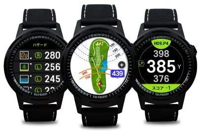 golfbuddy-aim-w10-gps-golfuhr-mit-touchscreen-schwarz-mit-rot-wei-blau-armband image 8