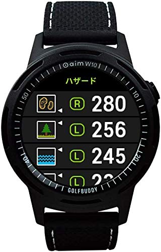golfbuddy-aim-w10-gps-golfuhr-mit-touchscreen-schwarz-mit-rot-wei-blau-armband image 7